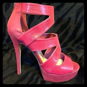 Super Fun Pink Platform Heels